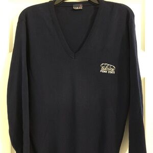 VINTAGE Garan PENN STATE Nittany Lions Sweater Size Medium V-Neck Blue USA MADE